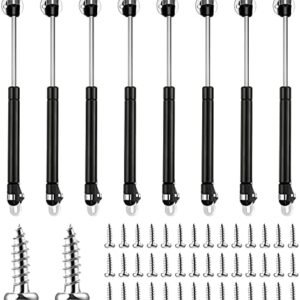 8 Sets 100N/22.5Ib 10 Inch Gas Strut Black Lift Support Gas Spring Lid Support, Gas Shocks Safety Lid Support Soft