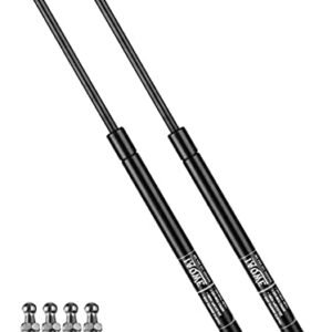 20 inch 200Lbs Lift Support Gas Spring Struts Lid Stay for Heavy-Duty Are Leer Truck Bed Tonneau Cover RV Queen Bed Trash Can Lid Lift Floor Hatch Trap Door 2pcs by IAQWE, Black