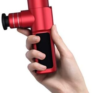 Merach Massage Gun Handheld Mini Percussion Device Professional Deep Tissue Massage Gun Lightweight Quiet for Travel Home Office Daily Relax Red
