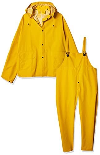 CLC Custom Leathercraft Rain Wear R101L .35MM 3-Piece Rain Suit Yellow, Large