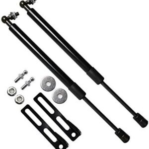 KUNSYOUKIM Lift Supports for Toyota Corolla E120/E130 2000-2006 Front Bonnet Hood Modify Carbon Fiber Gas Charged Shock Dampers Spring Struts Bar (2 PCS) (Normal black)