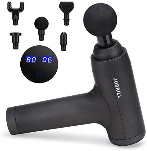 Massage Gun│ Deep Tissue Handheld Percussion Massager for Neck Leg Back Muscle Pain, Soreness, Stress Relief │ Portable Brushless Cordless Quiet/High-Intensity Home Gym Sport Recovery Massager(Black)