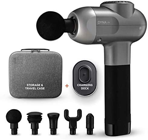 Massage Gun Deep Tissue Massager – LifePro DynaLife Percussion Muscle Massager Gun for Pain Relief & Percussive Therapy for Athletes – Quiet Muscle Massage Gun with Charging Base & 6 Hr Battery Life