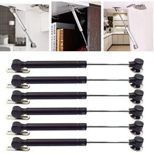 LC LICTOP 6 Pcs Soft Close Lid Support 100N/22.5lb Gas Springs Strut Cabinet Door Lid Stay Support（Black